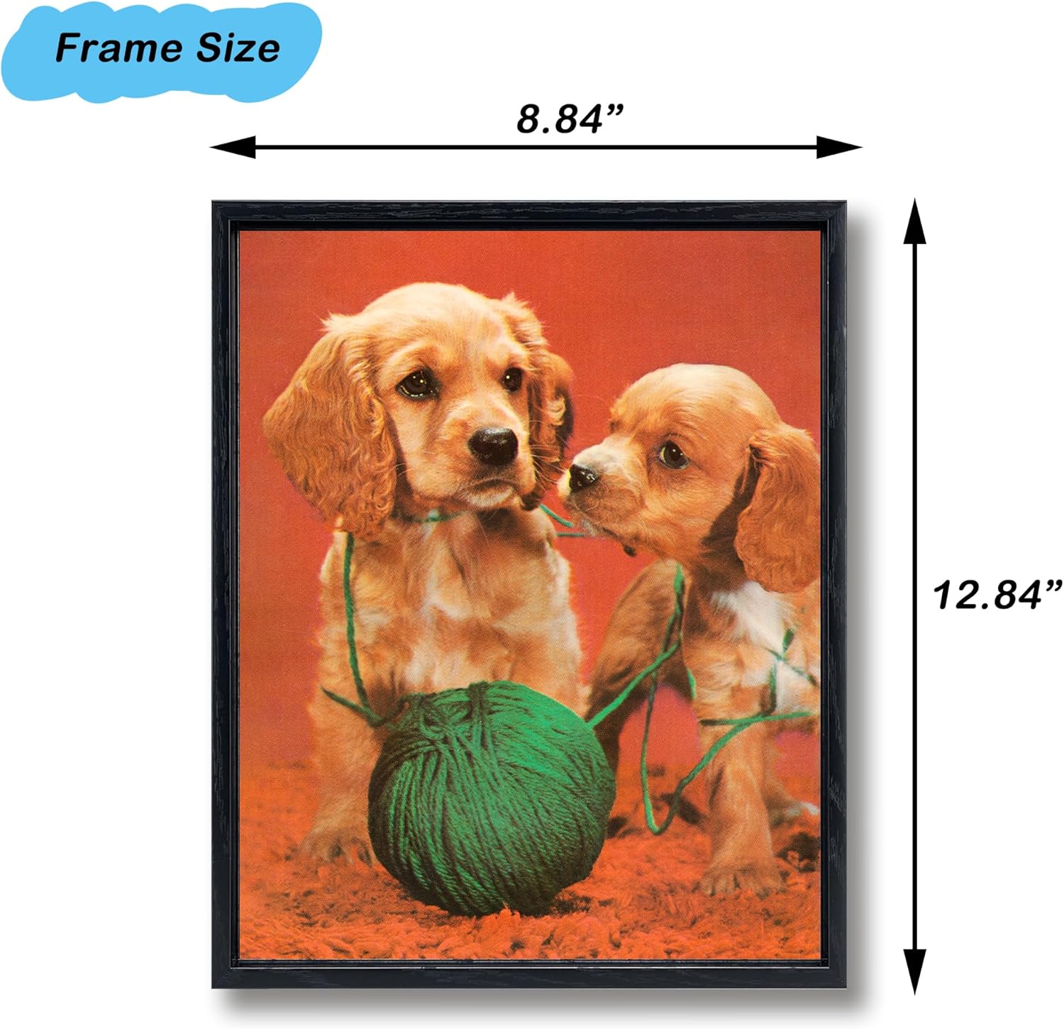 Canvas Floater Frames for 8"x12"Canvas Paintings,Canvas Frame,Floating Frames for Canvas with 0.6"~0.9" Deep for Wall Decor (Black)