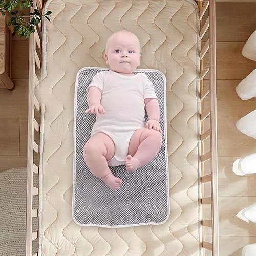 Miniatura 5 de Cambiador plegable para bebé, paquete de 2, cambiador de pañales, impermeable, tapete de viaje para pañales, almohadilla para orinario infantil, kit