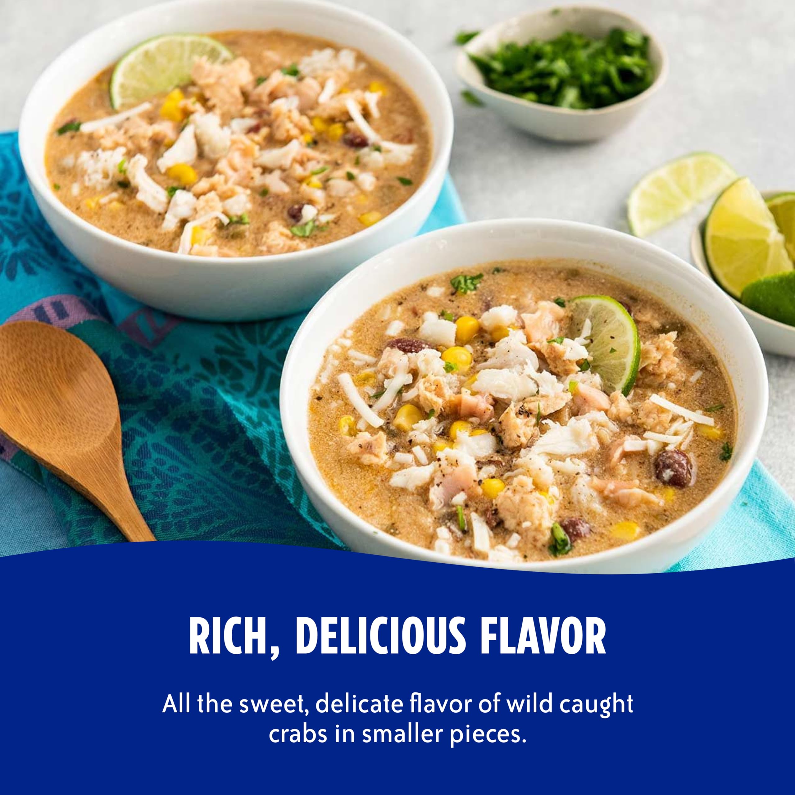 Chicken of the Sea Wild Caught White Crab Meat, 6 oz Cans, 12-Count – High Calcium, High Protein Canned Crab Meat – Delicious & Nutritious, Perfect for Dips, Soups, & More