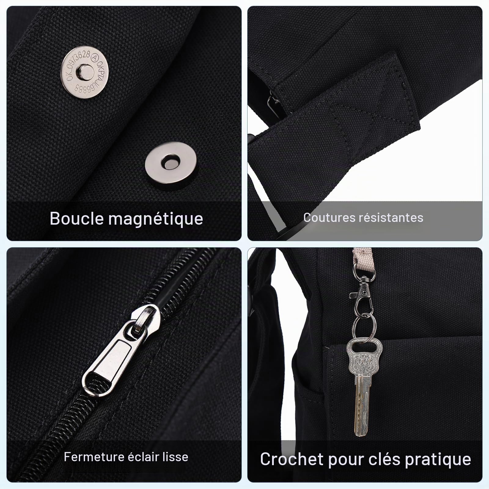 Chase Chic Toile Sac Bandoulière Femme Homme,Sacoche Messager pour Ordinateur Portable 15.6",Sacs Besace pour Travail Ecole
