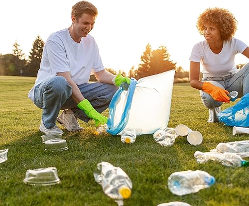 Miniatura 7 de 3 Pares de Guantes de Limpieza de Goma Sin Látex Guantes para Lavar Platos - Guantes de Nitrilo Reutilizables de 13" Talla Mediana, Verde+Rosa+Rojo