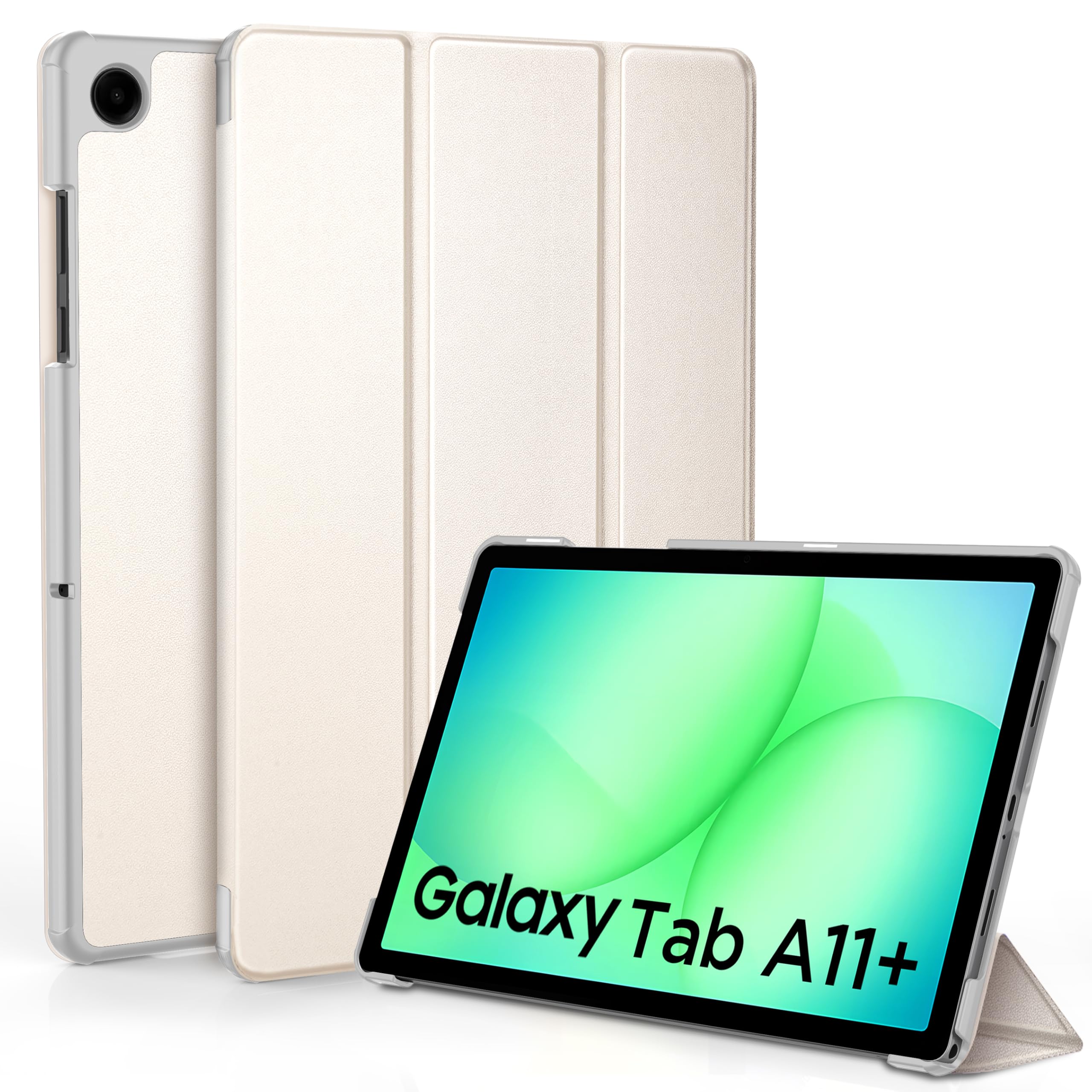 EasyAcc Hülle für Samsung Galaxy Tab A11+ Plus/ A9+ 11 Zoll 2025, Ultradünne PU Leder Schutzhülle mit Standfunktion und Auto Sleep/Wake, Polarstern