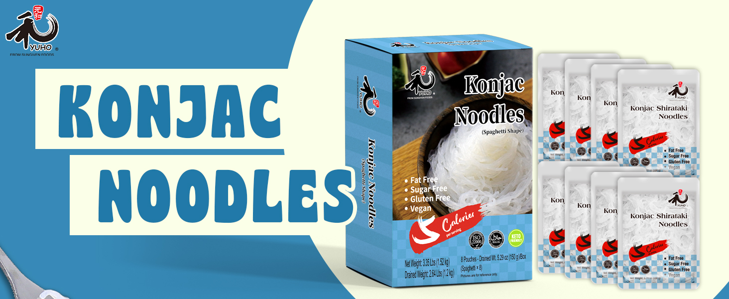 Amazon.com : YUHO Shirataki Konjac 8 Pack Inside, Vegan, Gluten