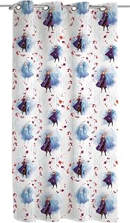 Frozen Vorhang mit Ringen, Vorhang für Kinderzimmer, Vorhang für Innenräume, 140 x 290 cm, Disney, offizielles Produkt, Einzelpaneel