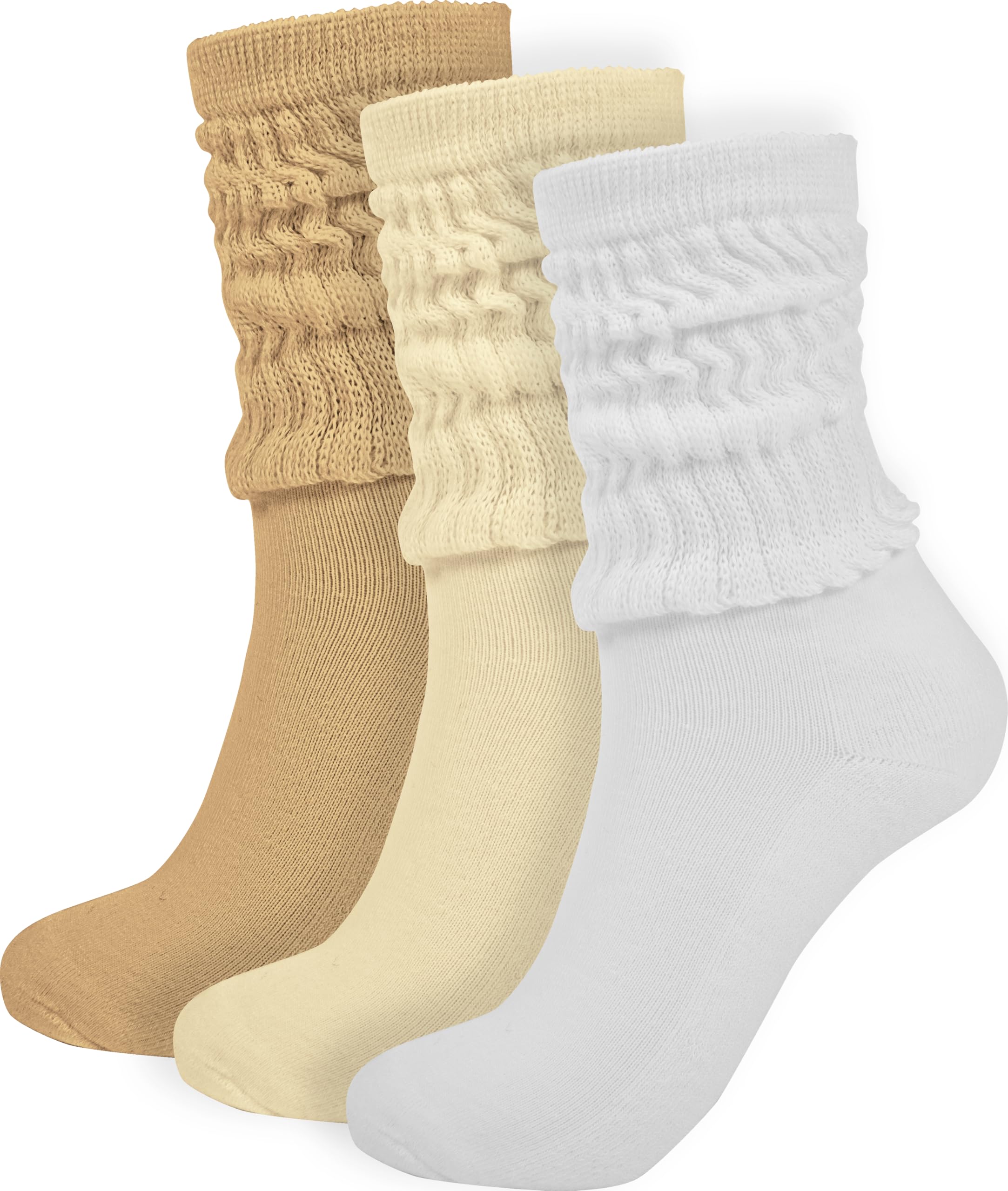 BomKinta Crew Slouch Socks Women - Retro Scrunch Short Sock - Soft Solid Ankle Socks - Gifts for Womens Size 5-11: BomKinta Crew Slouch Socks Women - Retro Scrunch Short Sock - Soft Solid Ankle Socks Size 5-11