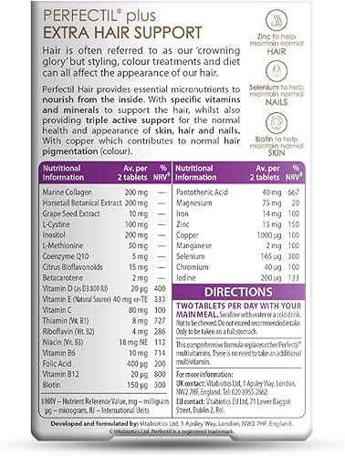 Miniatura 2 de Perfectil Vitabiotics Multivitamínico | Fórmula para el crecimiento y engrosamiento del cabello | Apoya el cabello más grueso y saludable | Vitamina