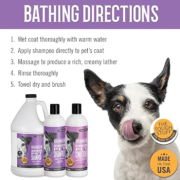 Nilodor SKUNKED Deodorizing Dog Shampoo, 1 Gallon - Powerful Odor Relief with Essential Oils, Mild & Non-Irritating, Deep-Clean Formula for Dogs