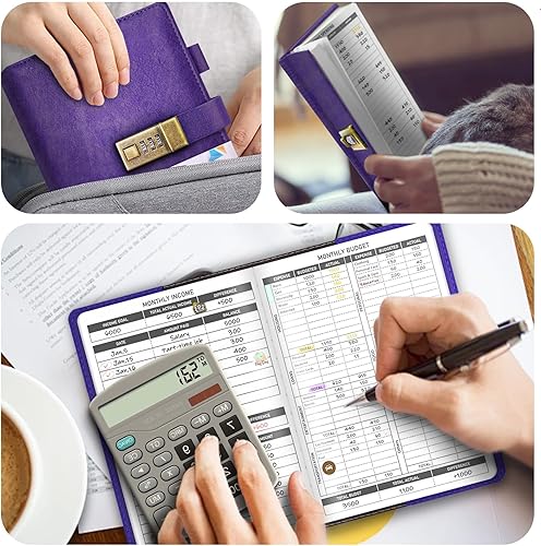 Miniatura 8 de WEMATE Planificador de presupuesto, planificador de presupuesto y organizador mensual de facturas con cerradura para administrar tu dinero de manera