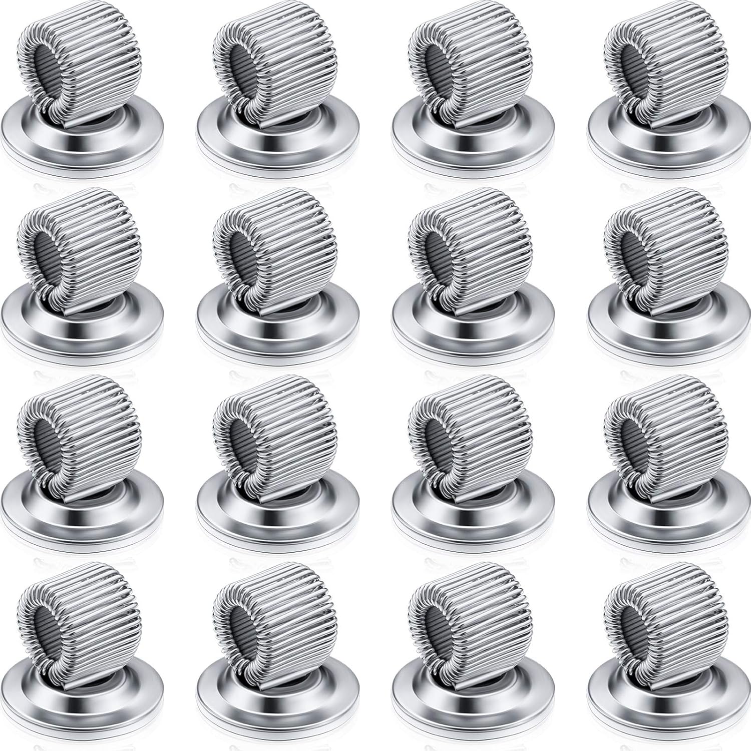 Pen Holder Clips Manganese Steel Pen Holder Silver Self Adhesive Pen Pencil Organizer with Adjustable Spring Loop for Refrigerator Whiteboard Erase Board and Bulletin Board Map (10): Home Improvement