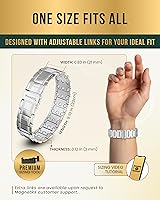 Vista 6 de MagnetRX® 3X Strength - Pulsera magnética para hombres de triple resistencia – Pulseras magnéticas de titanio para hombres – Cierre plegable premium