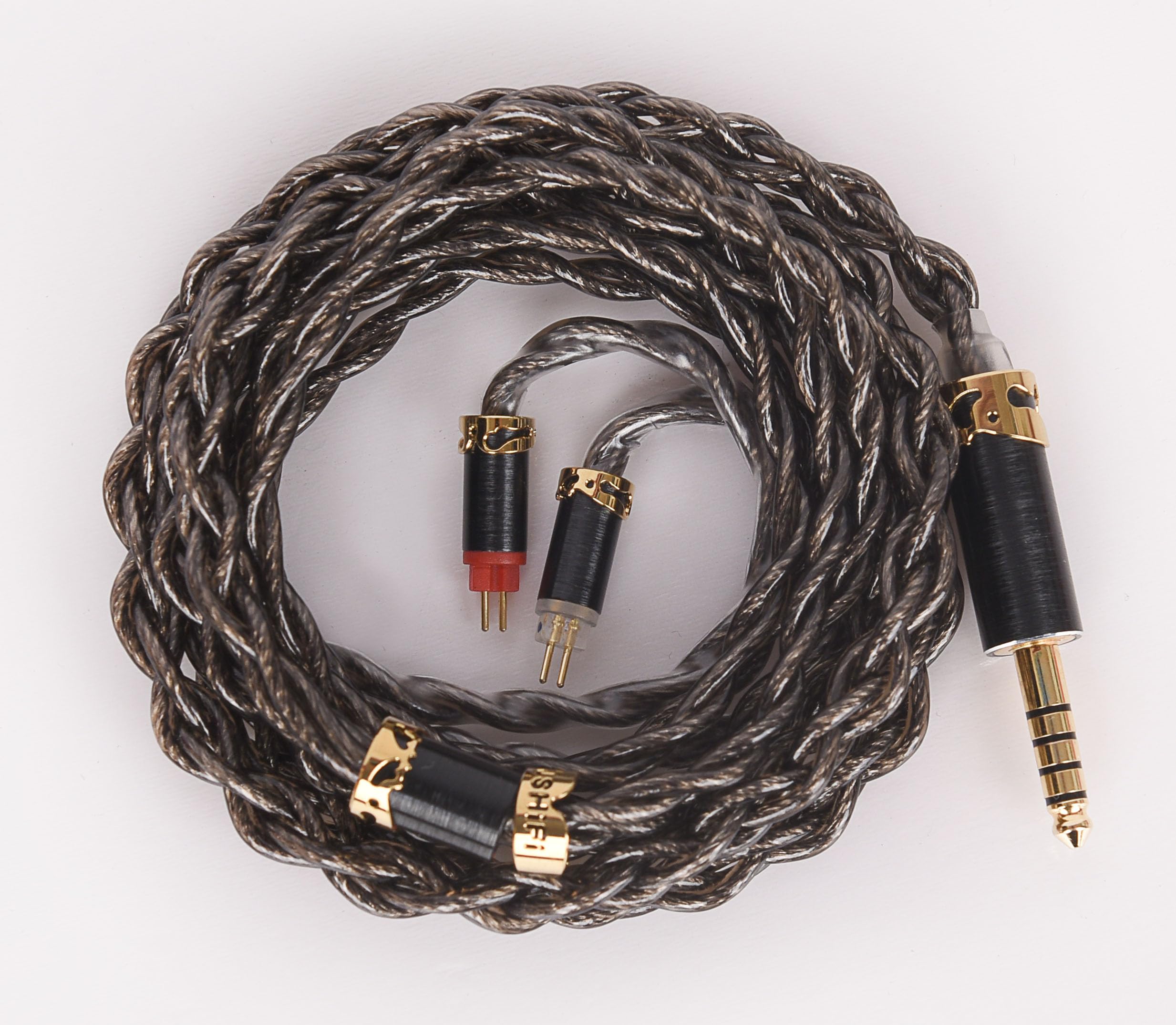 Amazon | 【JSHiFi-金烏】2pin4.4mmリケーブル 8N単結晶銅銀メッキ＋希