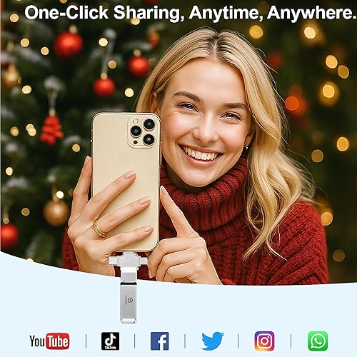 Miniatura 4 de Photo-Stick de 256 GB  Unidad USB de copia de seguridad verdaderamente automática para iPhone, iPad, Android, PC, Mac, unidad flash multipuerto para