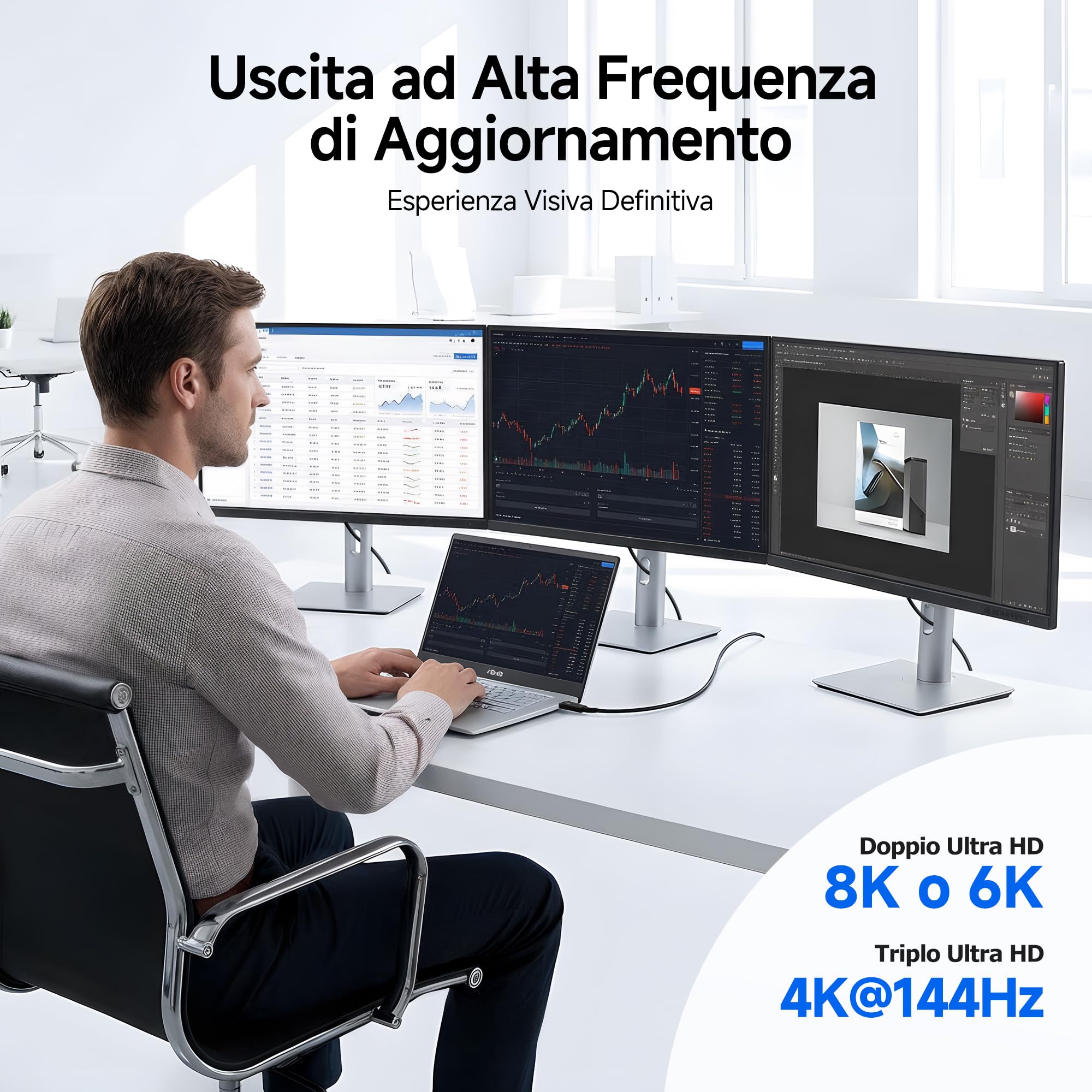 Cable Matters [Certificato Intel] Certificato Intel Cavo Thunderbolt 5,2 m | Doppio 8K / 4K@540Hz video, 240 W ricarica, Fino a a 120 Gbit/s trasferimento dati, Nero, Attivo
