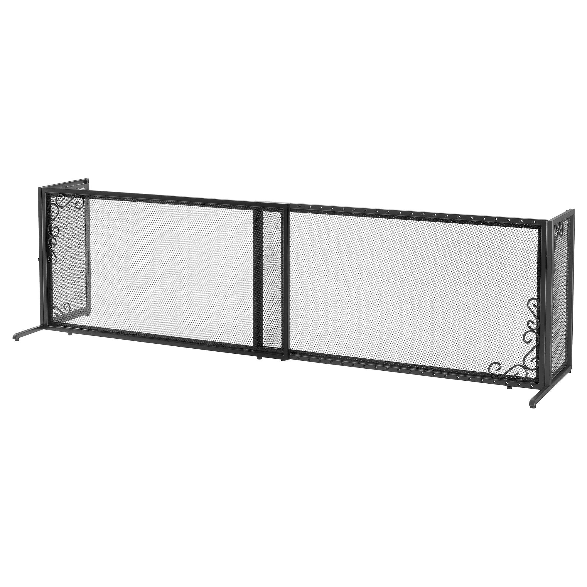 Richell USA - Freestanding Metal Mesh Pet Gate Large (94946) (Black)