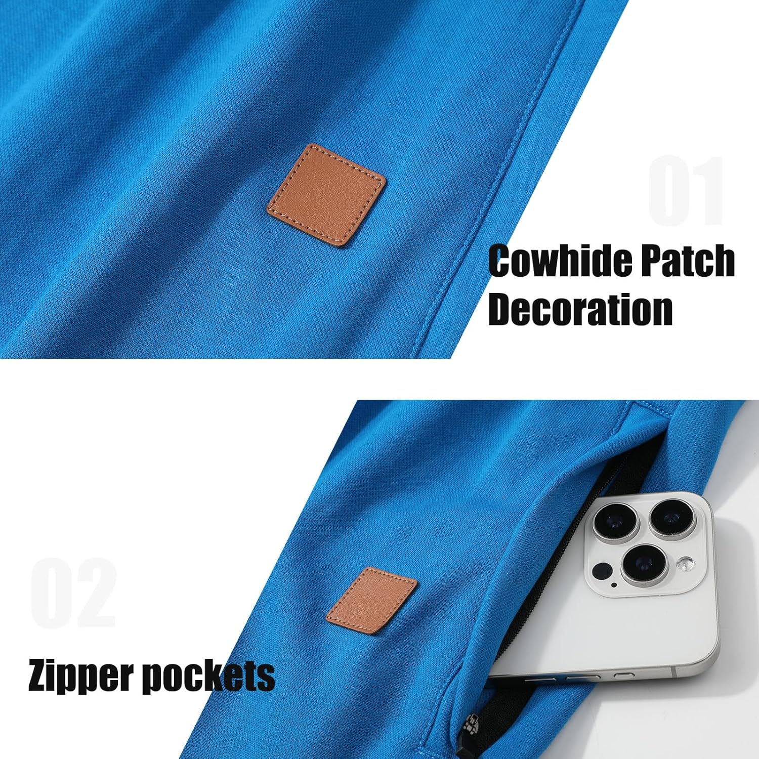 Surenow Men's Athletic Sweatpants Active Workout Jogger Pants for Men with Pockets Tapered Drawstring Gym Running Track Pants - Image 5