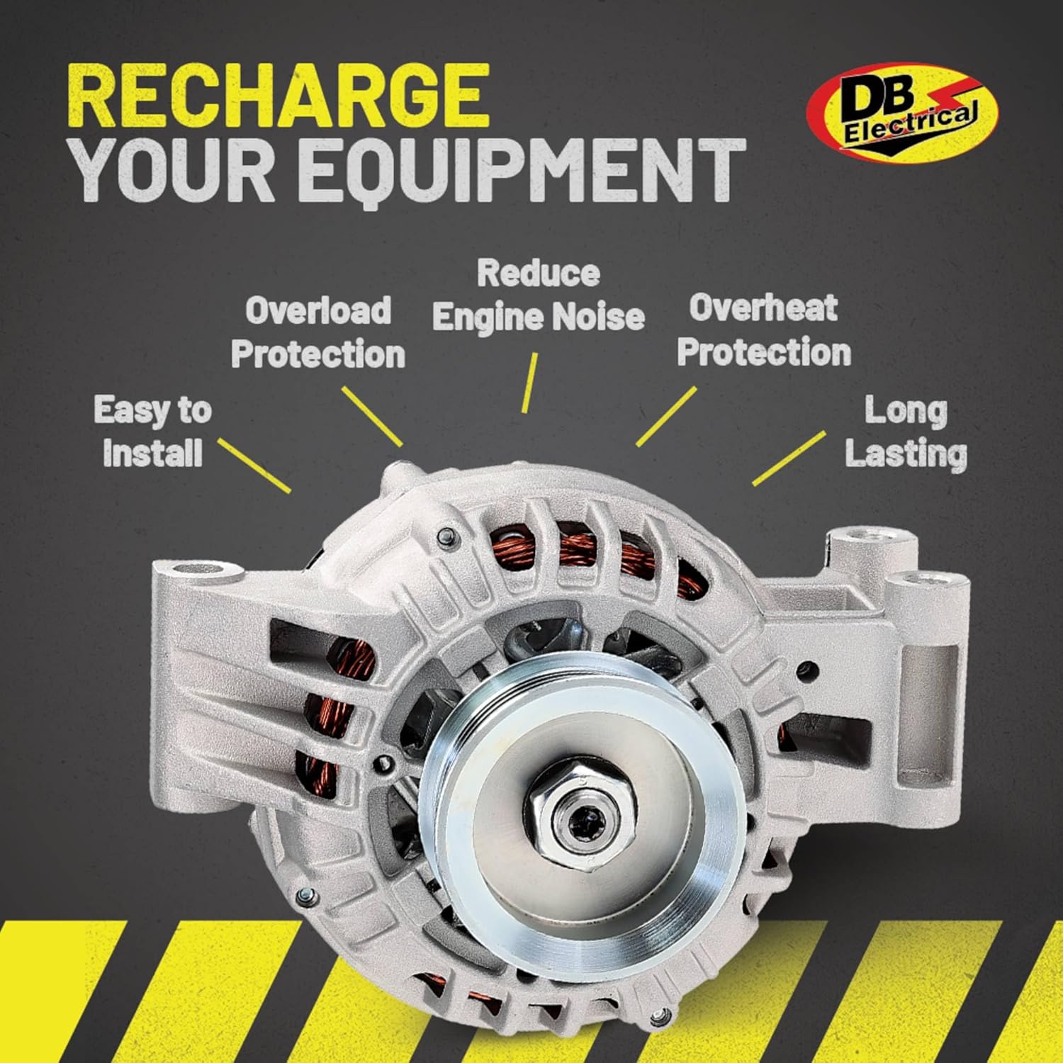 DB Electrical 400-40039 12V 100A Alternator Compatible With/Replacement For GMC Canyon 2004-2006, Chevrolet Colorado 2004-2006, Isuzu i-280 2006, i-350 2006 334-2857, AVA0064, AL8796X, 15831639