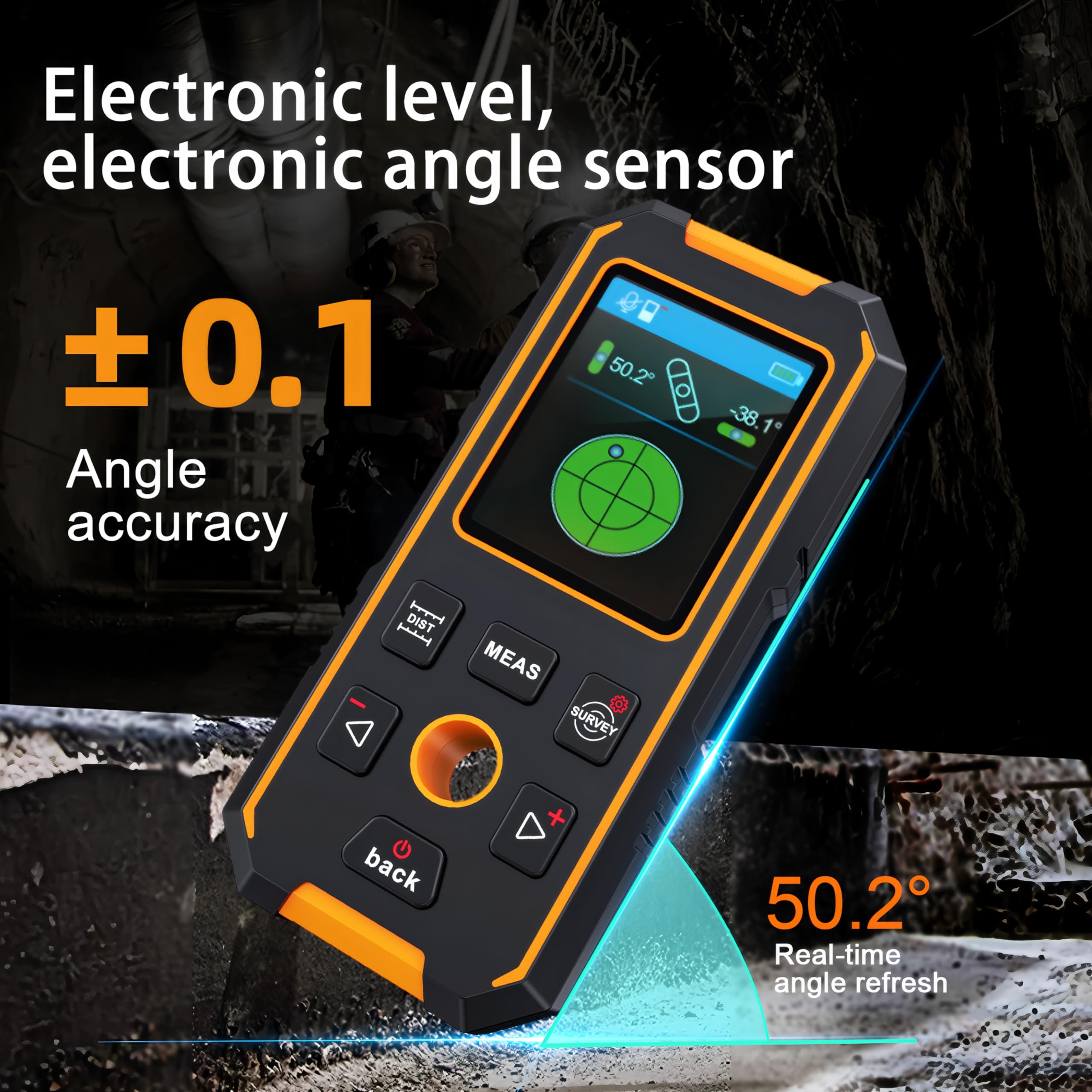 Détecteur Mural Multifonction Tout-en-Un NF-513/513S avec Mesure Laser de Distance - Précis, Durable et Ultra-Pratique (NF-513S avec télémètre Laser)