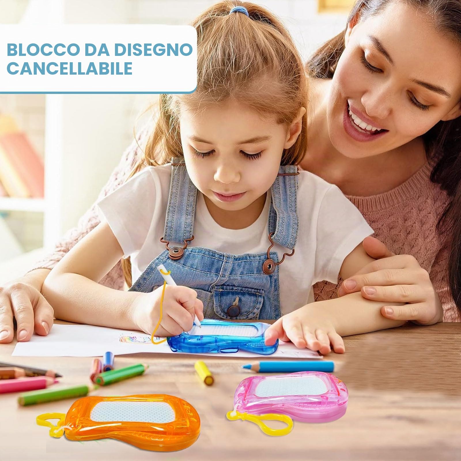 18 Pezzi Mini Lavagne Magnetiche da Disegno, Mini Lavagna Magica per Bambini, Lavagna Mmagica Bbomboniere, Compleanno Bambini Festa Riempitivi Portachiavi