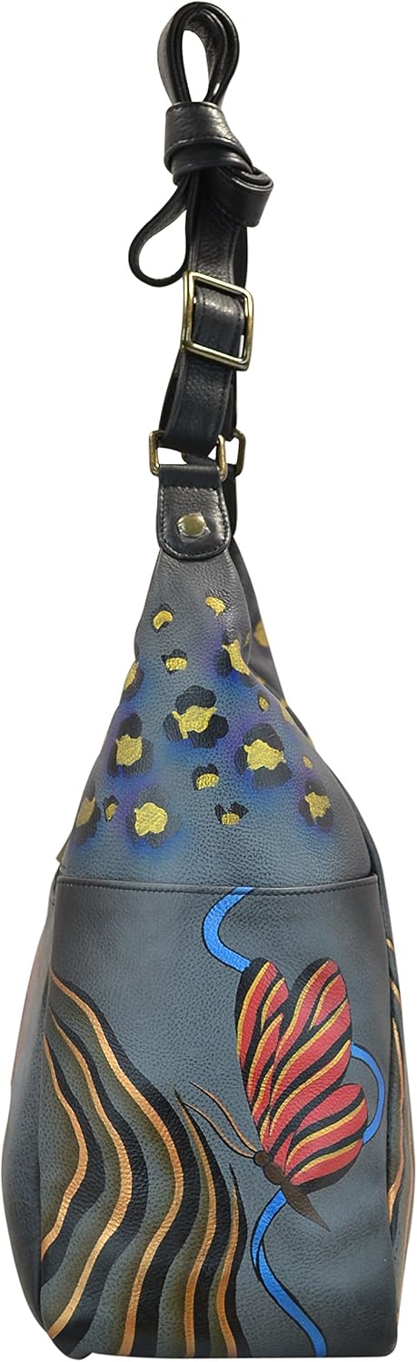 Anna By Anuschka Handpainted Large Multi Pocket Hobo - Image 4