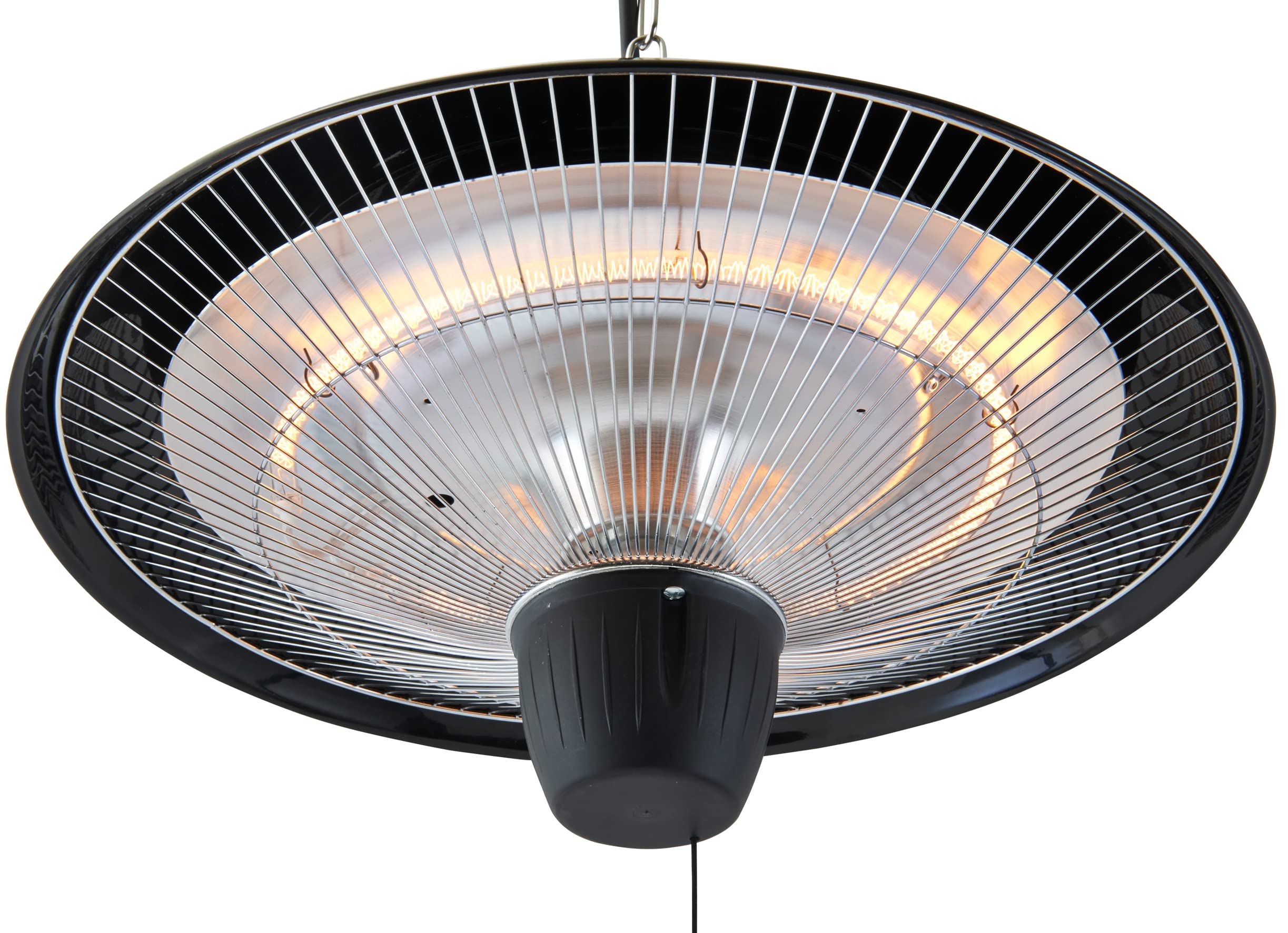 EVATRONIC Chauffage d'extérieur 2000W Halogène IP24 Noir