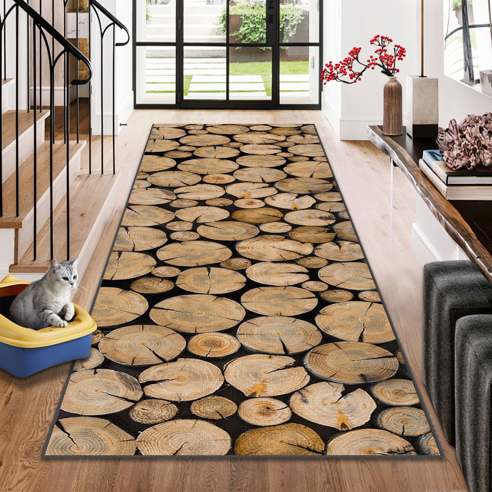Carpet Runners for Hallways Non Slip Long Custom Kitchen Runner Mat large Machine Washable Kitch Carpets Protectors Floor Mats Hallway Hall Runner Narrow Rugs for Entryway Area Bedroom 70 x 240 cm