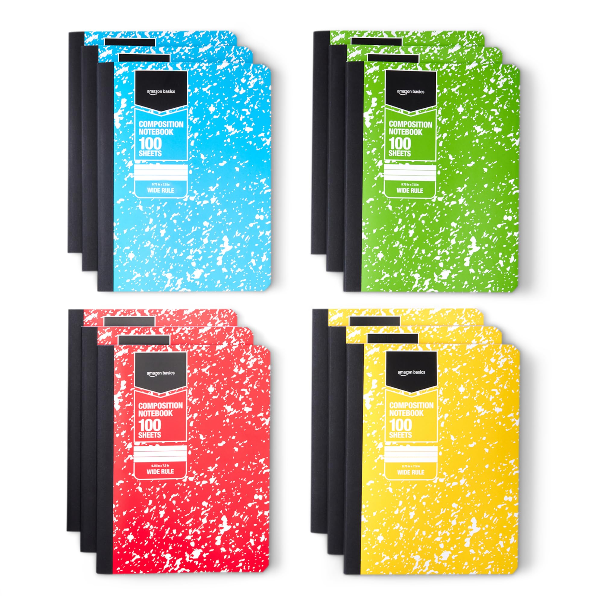 

                                                    Amazon Basics Composition Notebook, Wide Ruled, 10