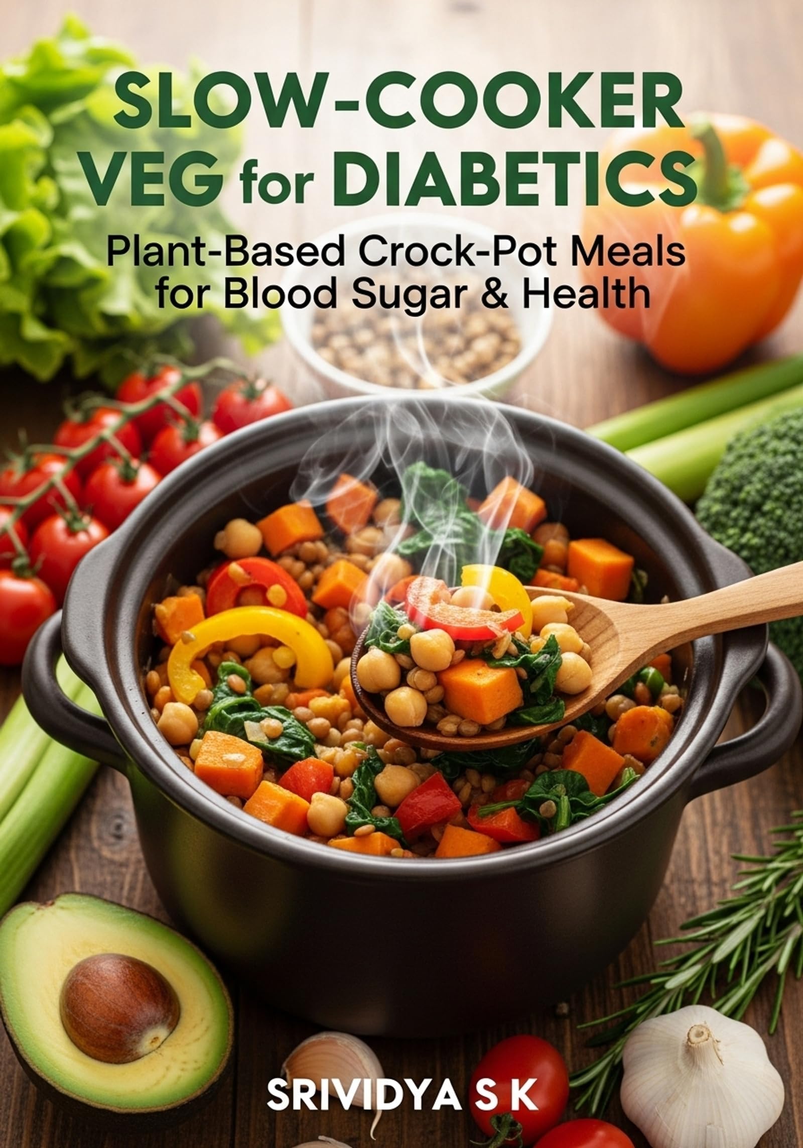 Slow-Cooker Veg for Diabetics: Plant-Based Crock-Pot Meals for Blood Sugar & Health: 55+ Plant-Based Crock-Pot Recipes, Low-Glycemic Meal Plans & Carb-Aware Nutrition for Diabetes