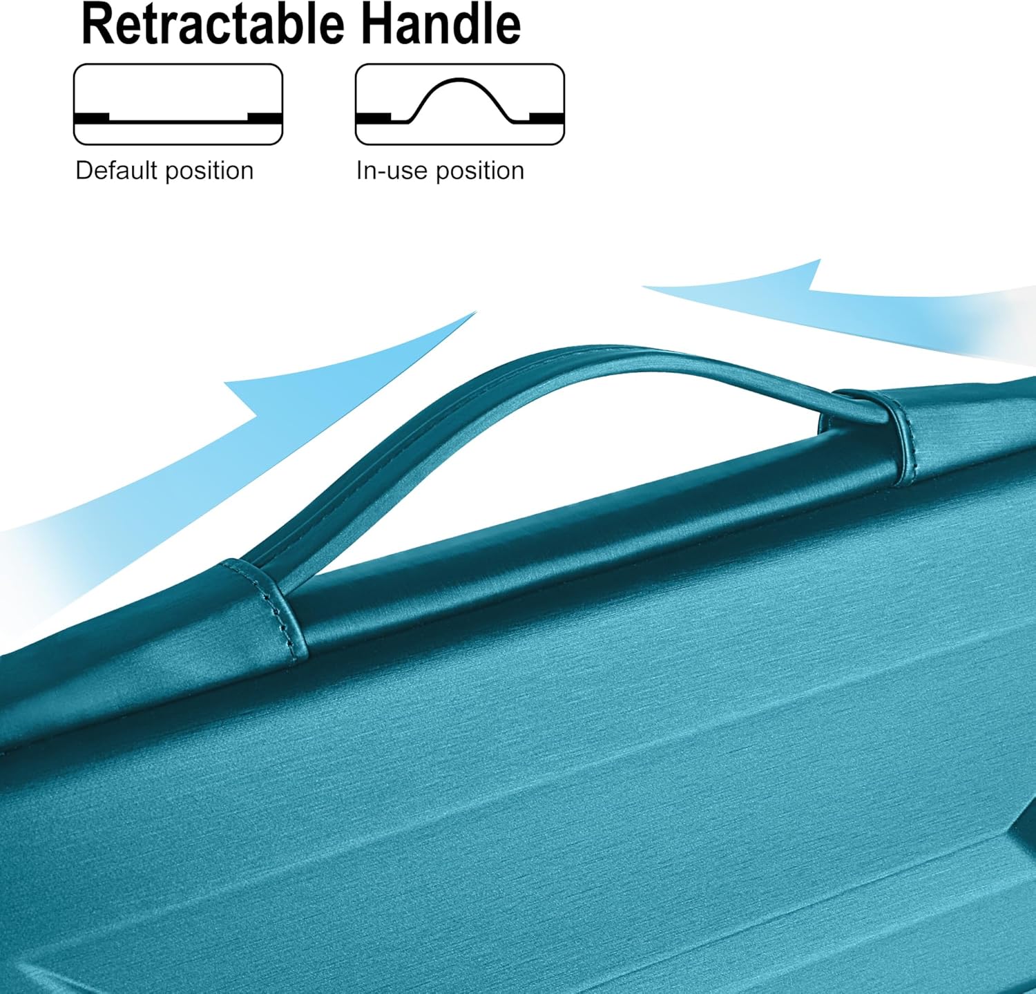 DOMISO 17-17.3 Inch Laptop Hard Case, Waterproof Shockproof Hard Shell Protective Laptop Sleeve with Handle for Dell XPS 17/Lenovo IdeaPad/Acer Aspire/HP Envy 17/LG gram 17, Teal - Image 5