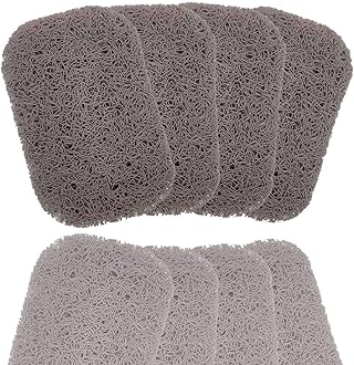 Soap Saver Pads, Non-Slip Soap Holder Pad, Self Draining Soap Bar Holder Pads, Soap Saver Dish for Shower Kitchen Bathroom Travel Hotel Cleaning Supplies (Coffee, 4)
