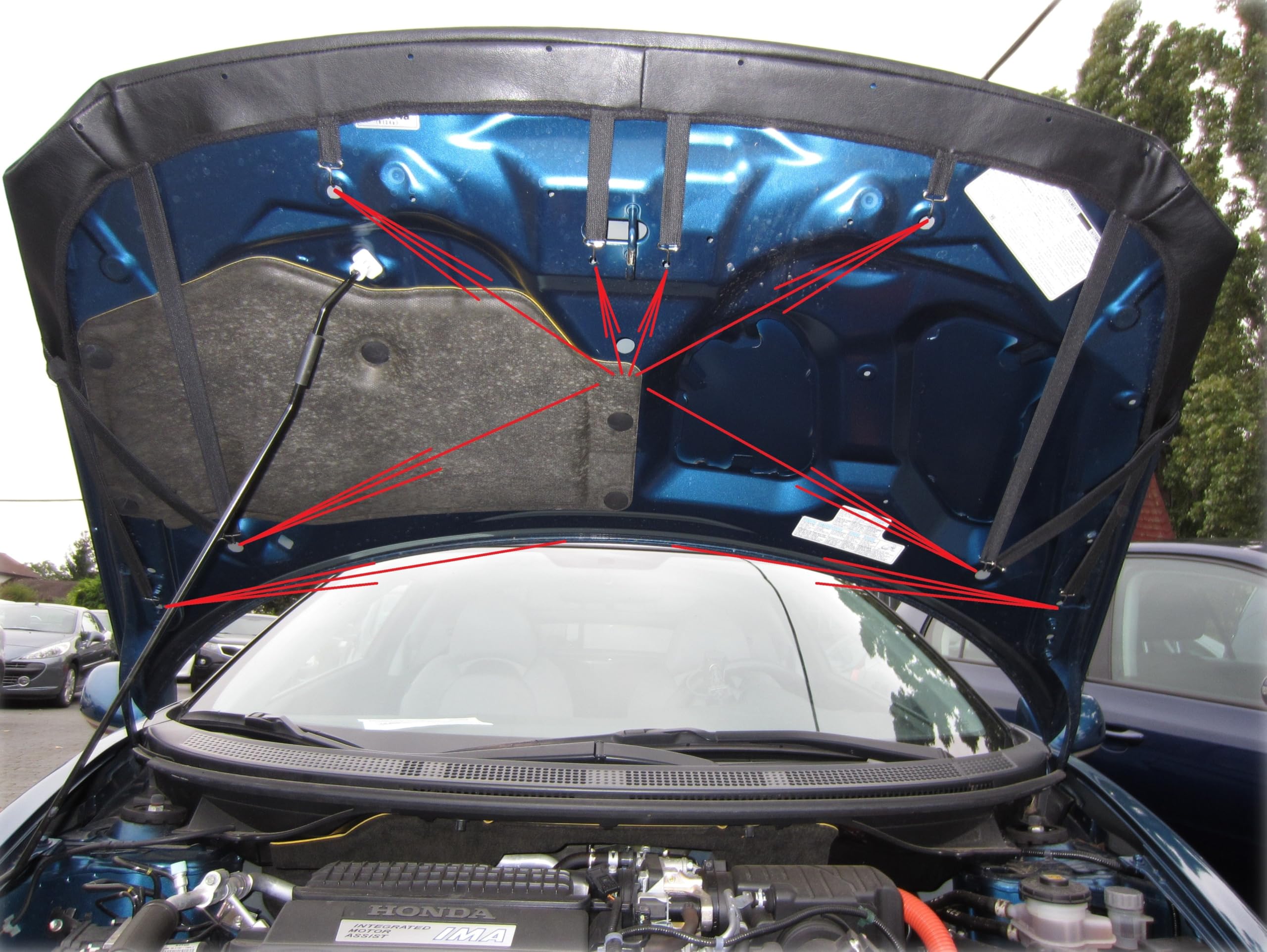 AB-00982 Auto Bra kompatybilny z Hondą CR-Z rok produkcji 2010-2016 osłona na maskę ochrona przed uderzeniami kamieni tuning maska samochodu Bra