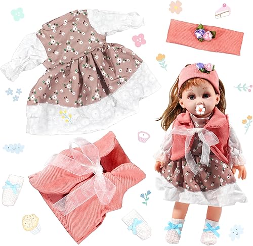 Miniatura 3 de Ropa de muñeca de bebé de 12 a 16 pulgadas  Regalo de ropa para bebé  Muñecas recién nacidas  Muñeca bebé de 12 pulgadas  Ropa de muñeca Reborn de