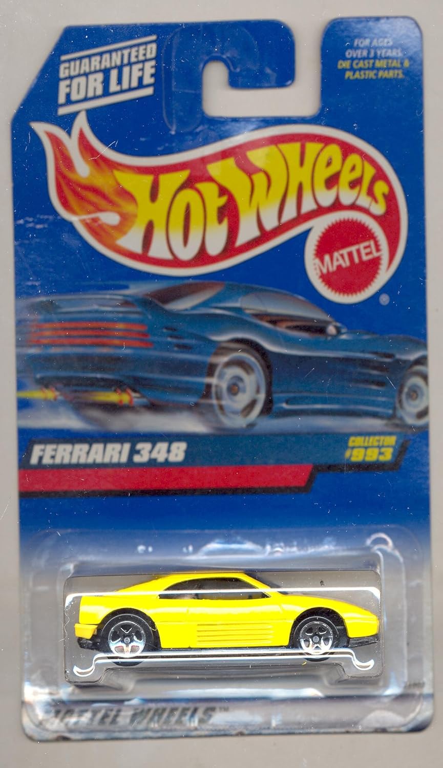 Hot Wheels 1999-993 YELLOW Ferrari 348 1:64 Scale