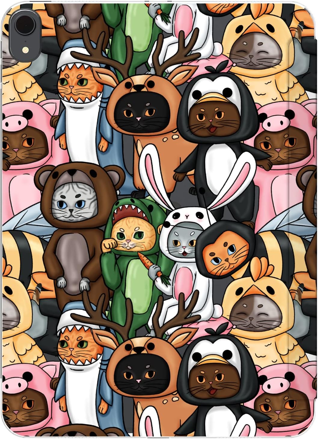 Case for iPad Pro 13 M4 Air M2 11 2024 4th 10.9 2022 10.2 12.9 10.5 9.7 Mini 6 5 4 3 2 1 Closure Magnetic Kawaii Cute Cartoon Stand Animals Print Pets Design Cats Creative Kittens image 3