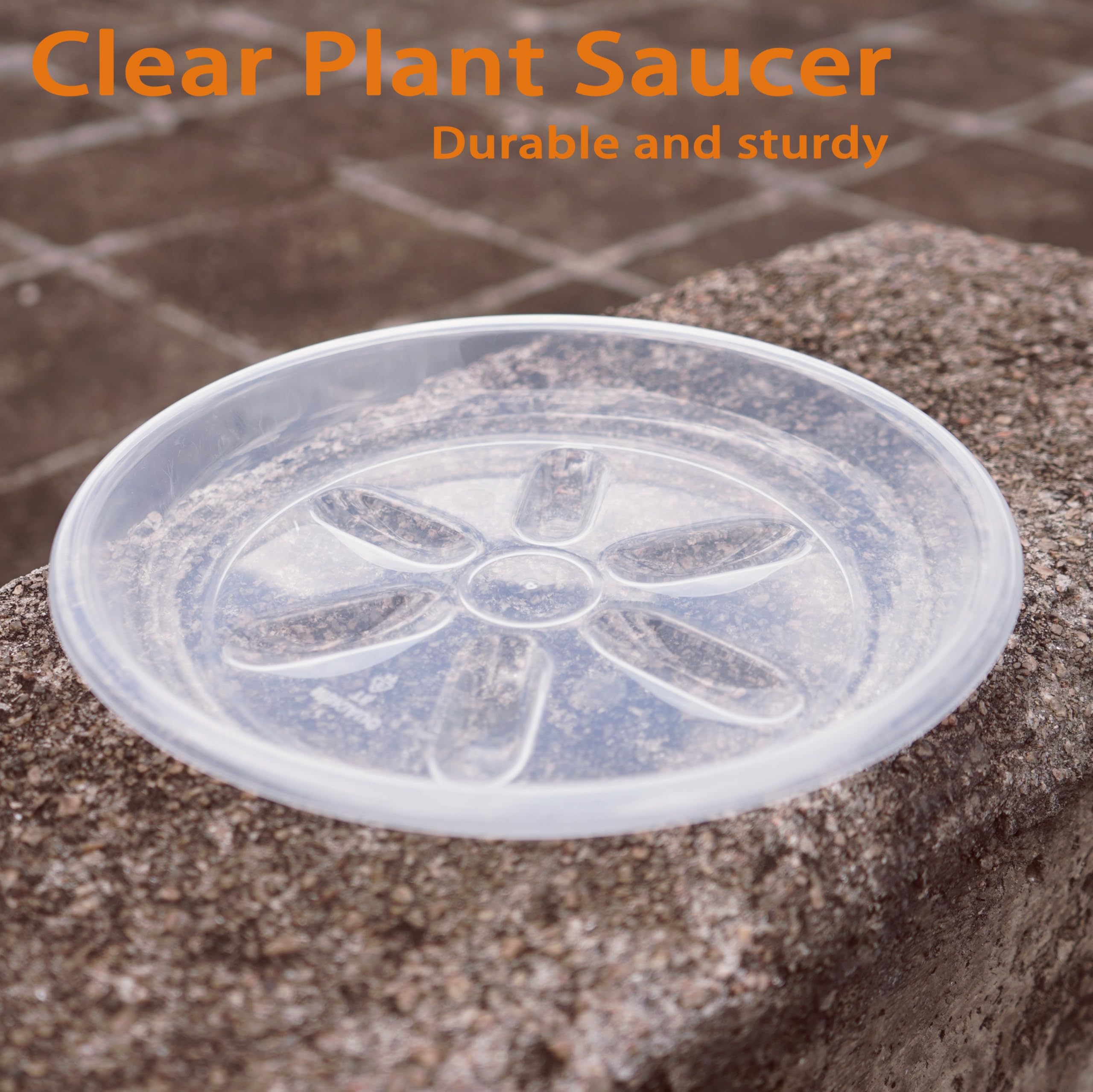 Plant Saucers - 6 Pack Heavy Duty Drainage Trays -5