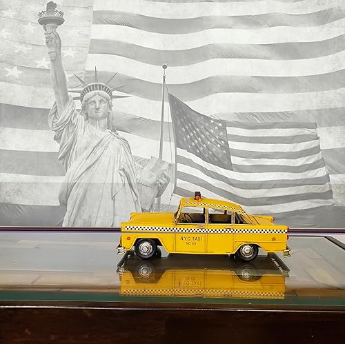 Miniatura 5 de Old Modern Handicrafts Modelo de taxi clásico de la ciudad de Nueva York de la lata hecha a mano