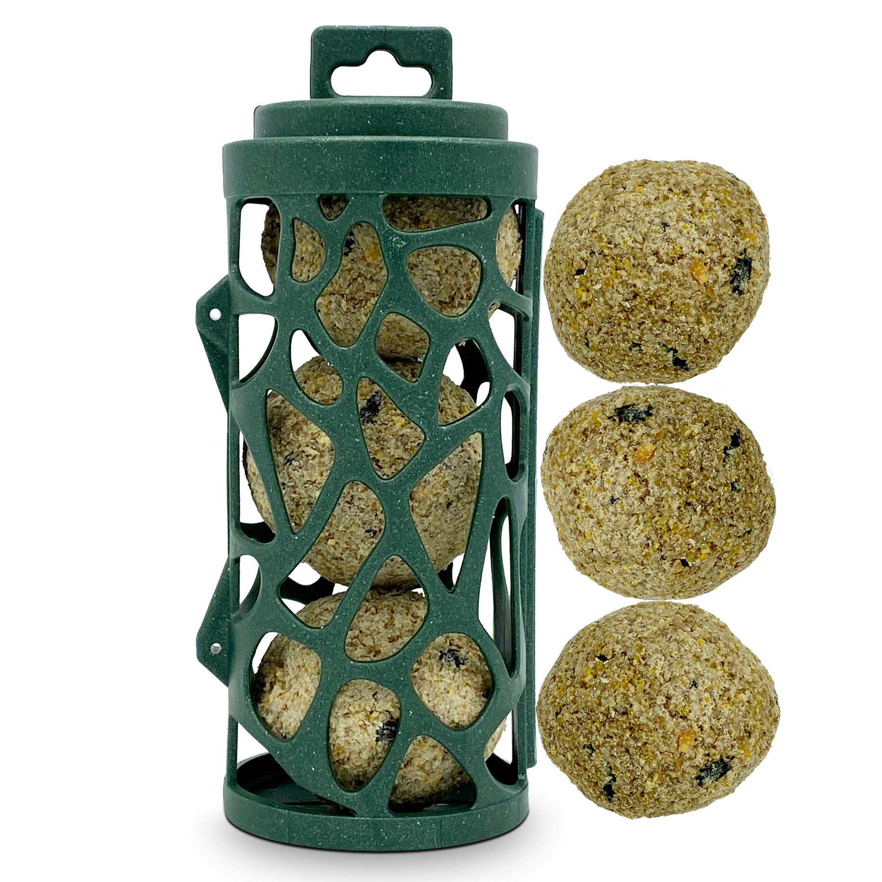 Buy Eco Friendly Bird Feeder PreFilled with 3 Suet Balls Included