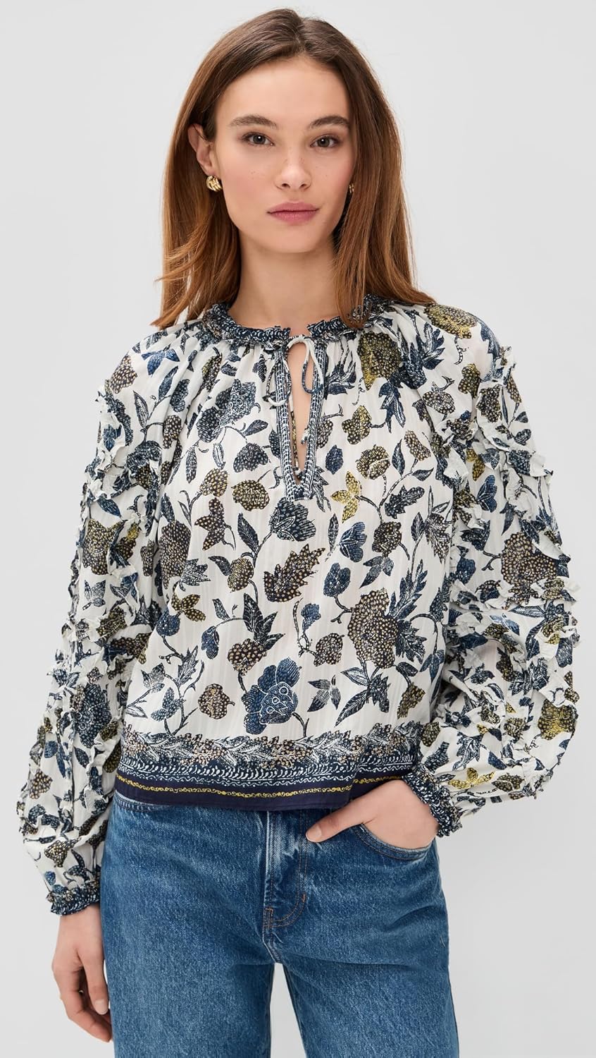 Ulla Johnson Women's Azrou Cotton Long Sleeve Blouse - Image 2