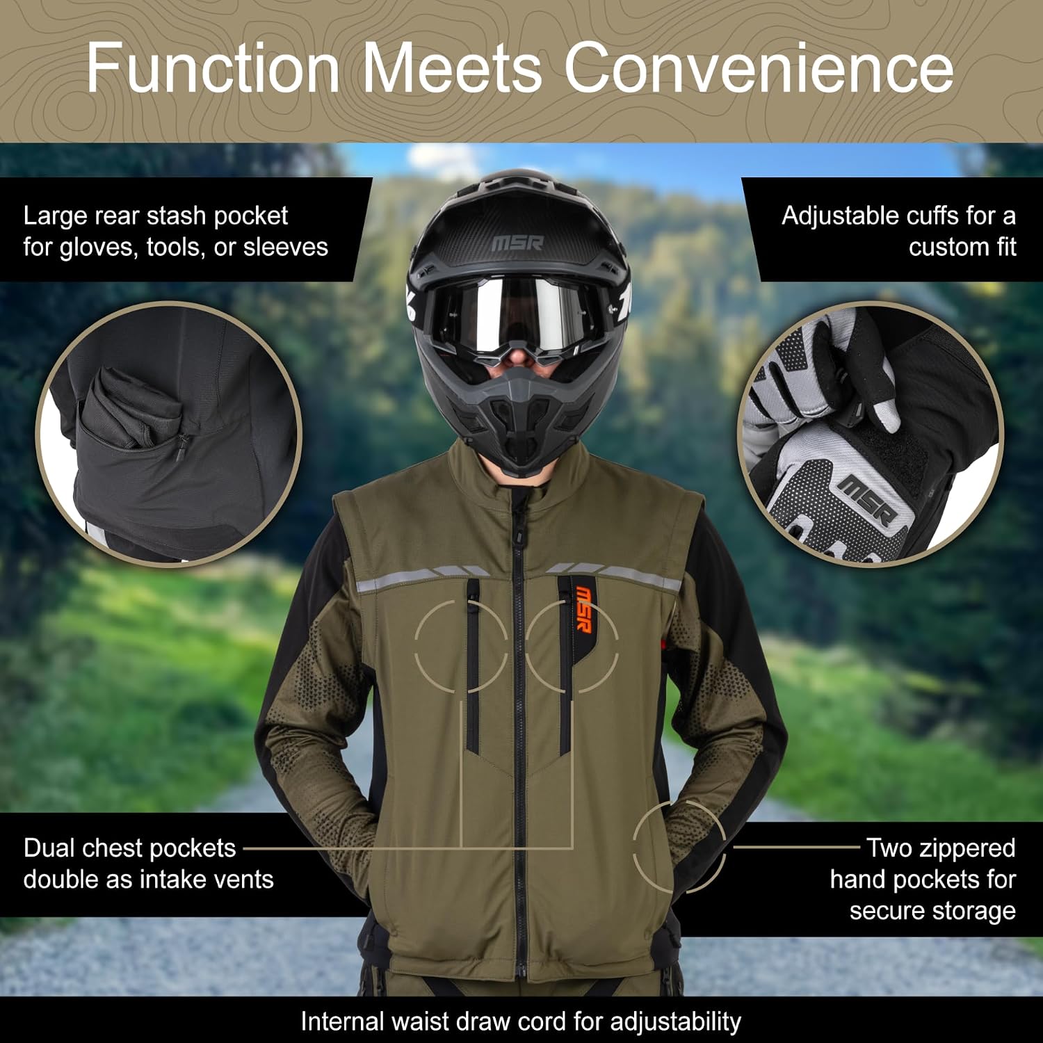 MSR Legend Offroad Jacket for Dirt Bike Motocross Dual Sport