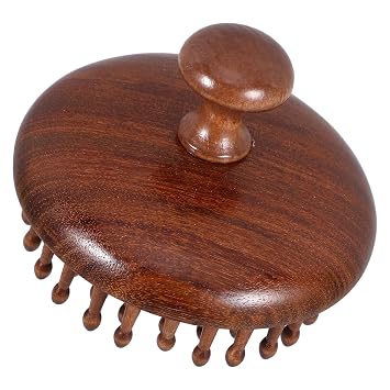 ORFOFE Handheld Scalp Massage Comb Gua Sha Brush for Scalp Ergonomic Grip Smooth Teeth Hair Styling Tool for Men and Women 2.95 X 2.95 X 2.36 in