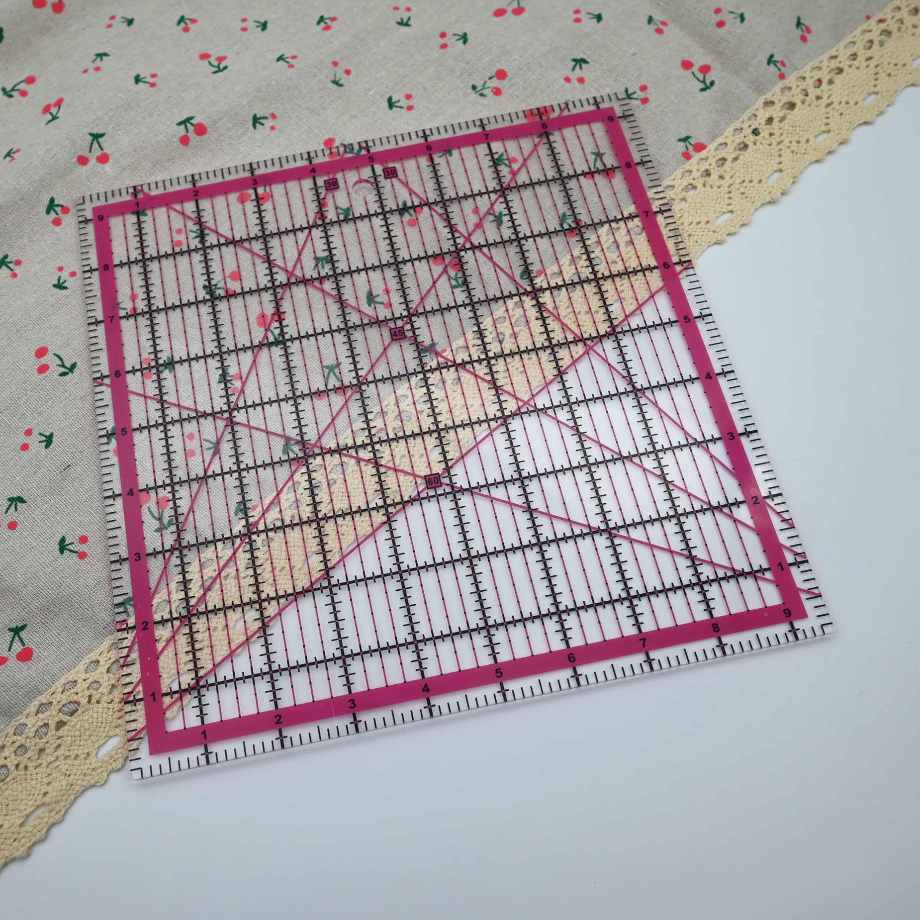 Quilting Rulers, Sewing Rulers, 4 Piece Quilting Square Templates(9.5"X9.5",6"X6",4.5"X4.5",2.5"X2.5")