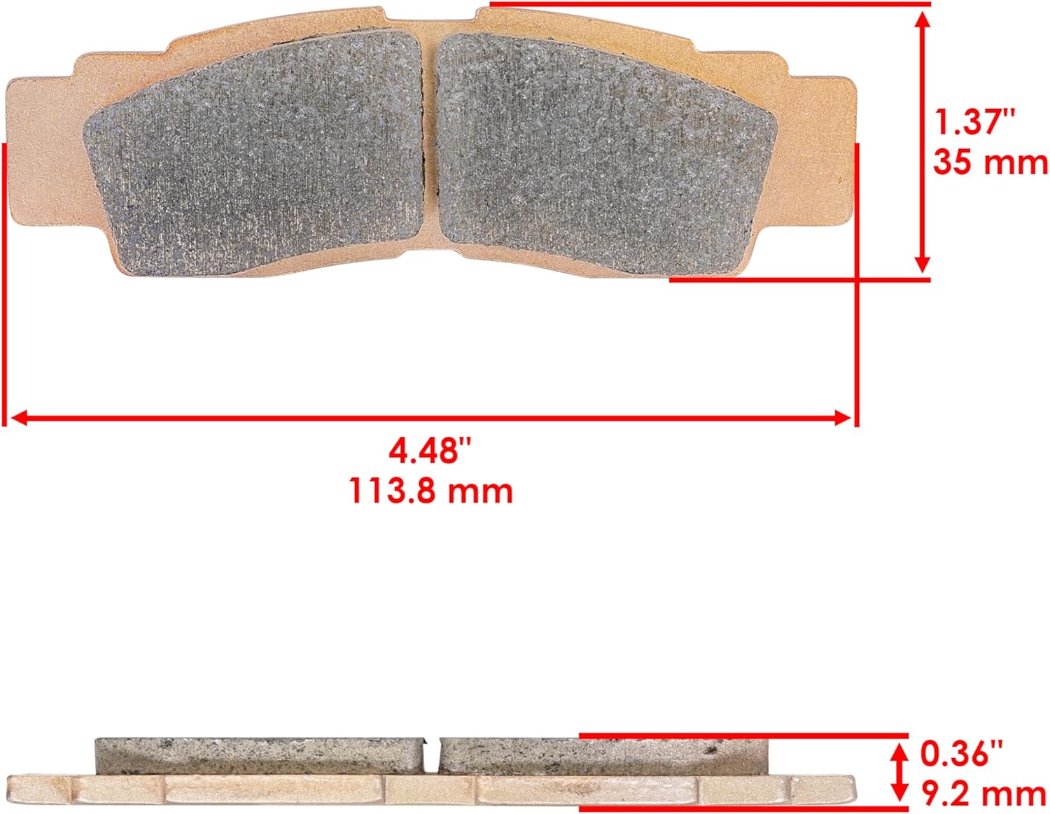 Caltric Front Brake Discs and Sintered Brake Pads Compatible with Yamaha YXZ1000R 2019-2025 / Wolverine RMAX2 RMAX4 2021-2025