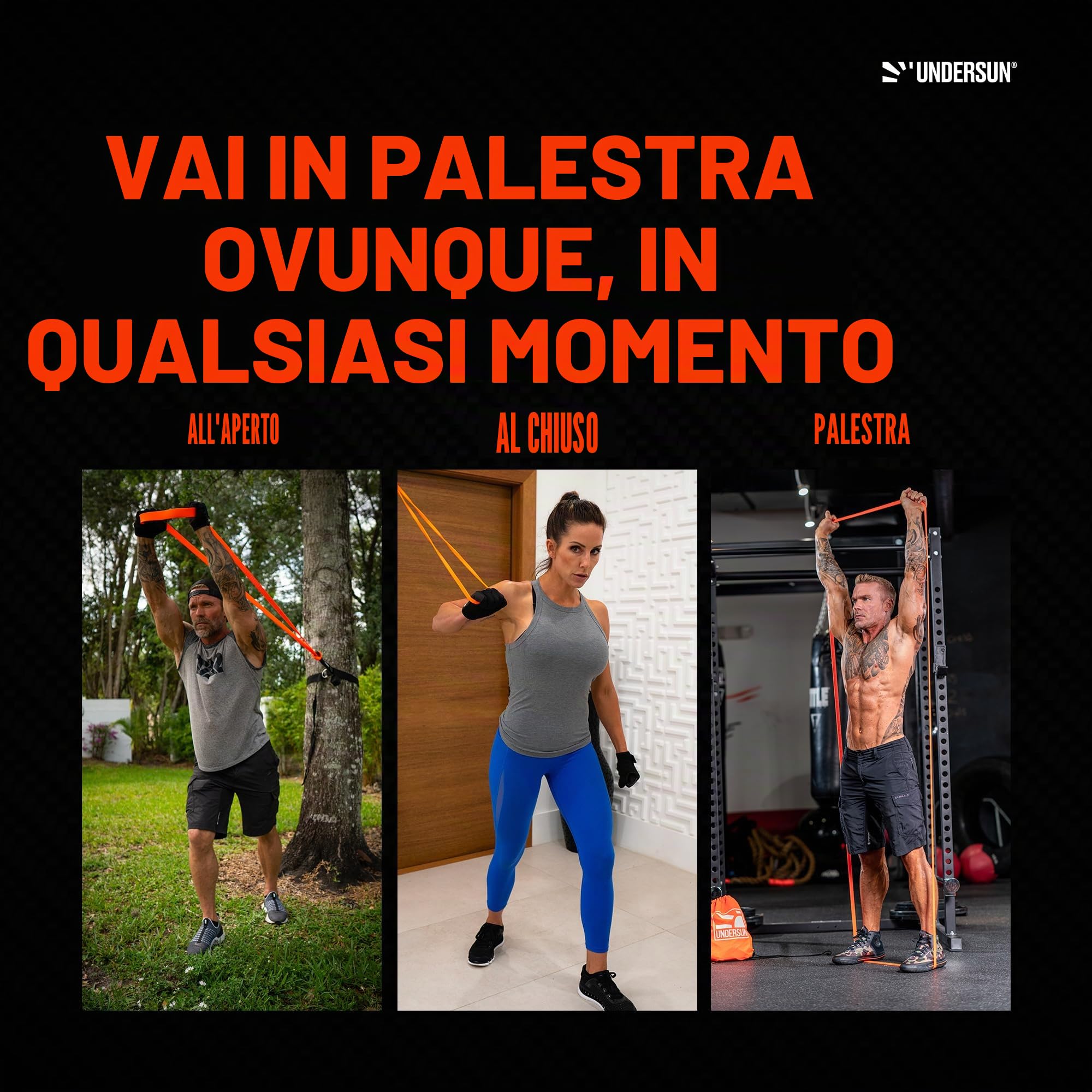 James Grage - Set di 5 fasce di resistenza per allenamento e stretching, perfette per esercizi di forza, powerlifting, trazioni e allenamento di resistenza