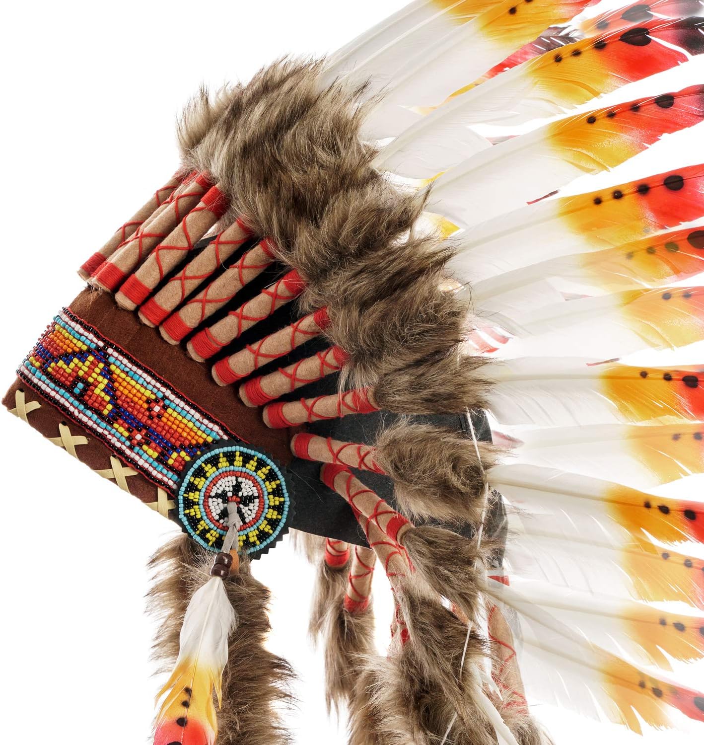 Novum Crafts Feather Headdress | Native American Indian Inspired | Choose Color - Image 3