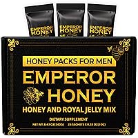 Vista 1 de Halal Honey Extra Strength For Men Raw Organic Honey with Premium Natural Royal Jelly Bee Pollen & 100% Pure (Large Pack of 24 Honey Packets)