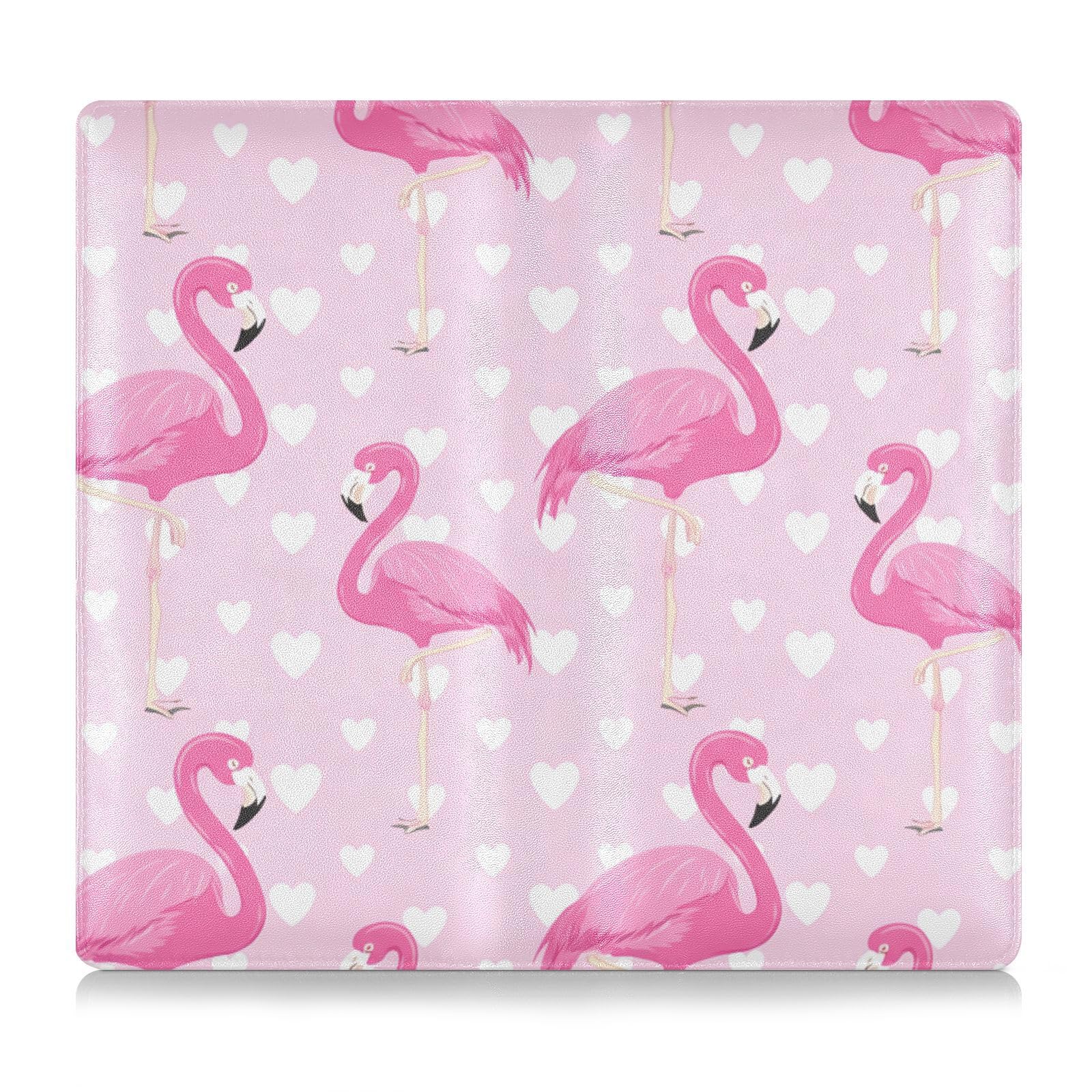 BURSTDDY Flamingos Leather Car Registration and Insurance Holder,Registration and Insurance Card Holder Glove Box Car Organizer Car Document Holder for Cards, Driver License