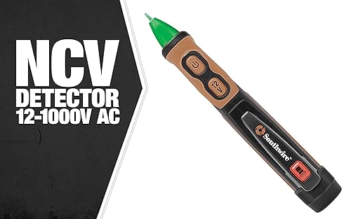 Miniatura 2 de Southwire 40150N - Bolígrafo avanzado de voltaje sin contacto doble rango de 12-1000 VAC100-1000 VAC detector de voltaje sin contacto con linterna