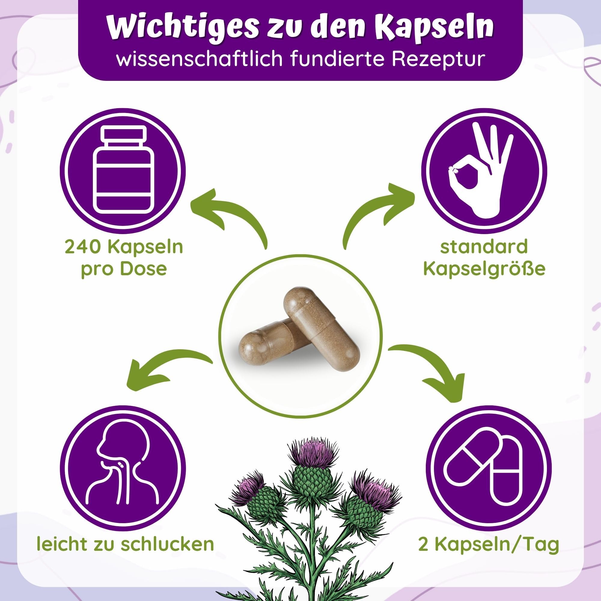 Leber-Kur Kapseln - Leber-Komplex Mariendistel Artischocke Löwenzahn Cholin