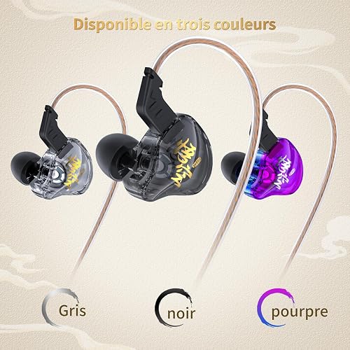 Yinyoo KBEAR MONKIE K01 Wired Gaming Earbuds,1DD Lightweight Gaming In Ear Monitor with 3.5mm Plug, HIFI Immersive Bass in Ear Headphones Wired Earphones Compatible with PC,PS5, Xbox,Switch - 8
