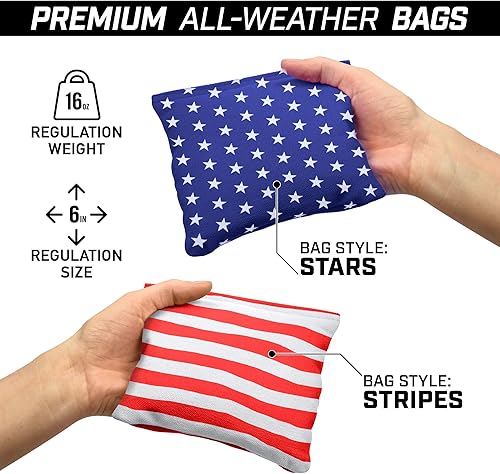 Miniatura 3 de GoSports Juego de tablas de cornhole de madera de tamaño reglamentario de 4 x 2 pies, incluye funda de transporte y bolsas de frijoles (elige tus