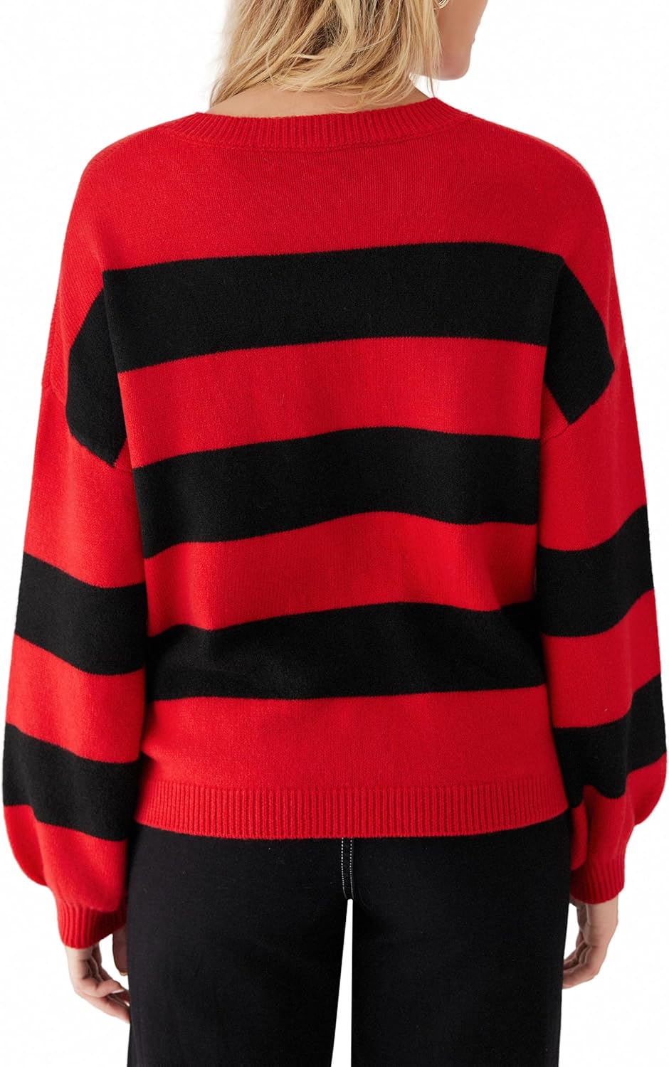 CIDER Striped Sweaters for Women Cute Long Sleeve Crew Neck Knit Lightweight Pullover Sweater Tops Fall Outfits Trendy - Image 5